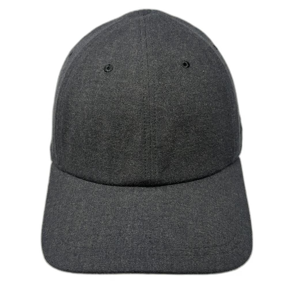 Lululemon Baseball Cap Gray One Size Wool Blend Slideback Hat Side Logo Textured